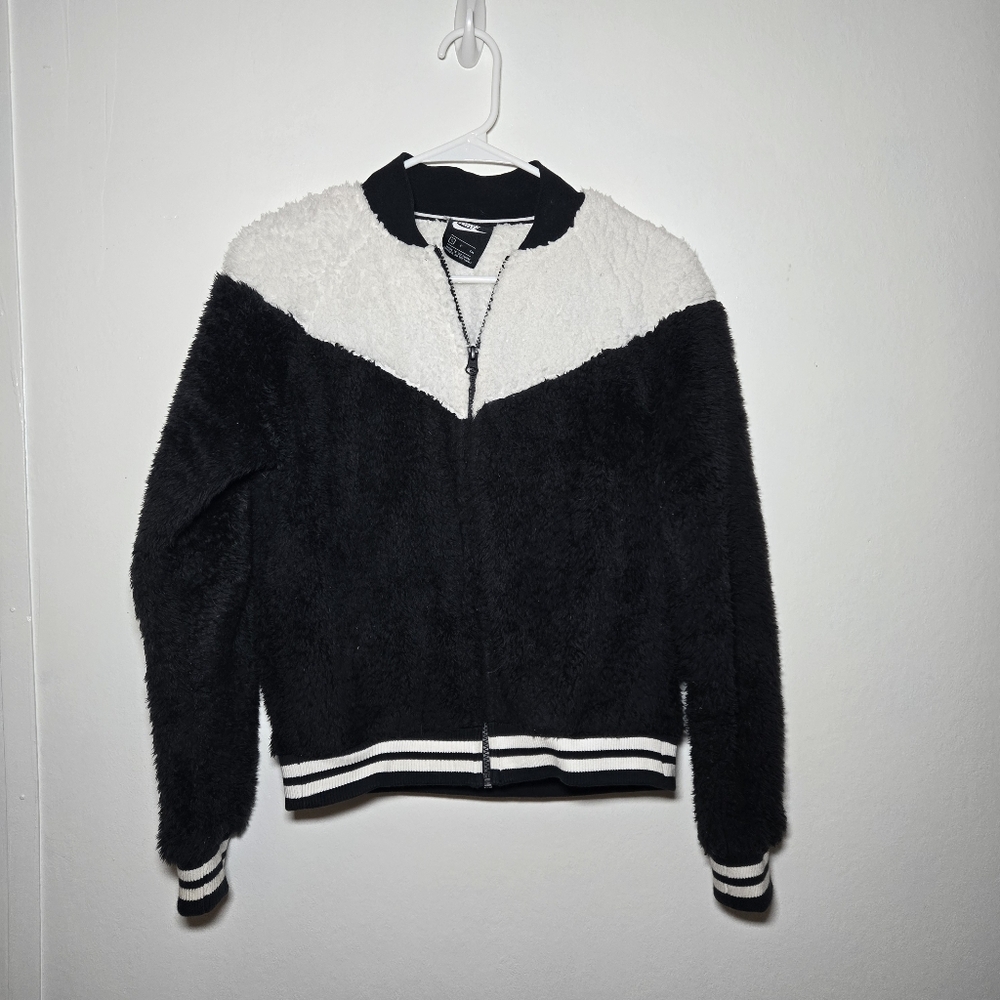 Nike Sherpa Windrunner Bomber Jacket Womens Small